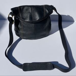 Black Leather Crossbody Bag